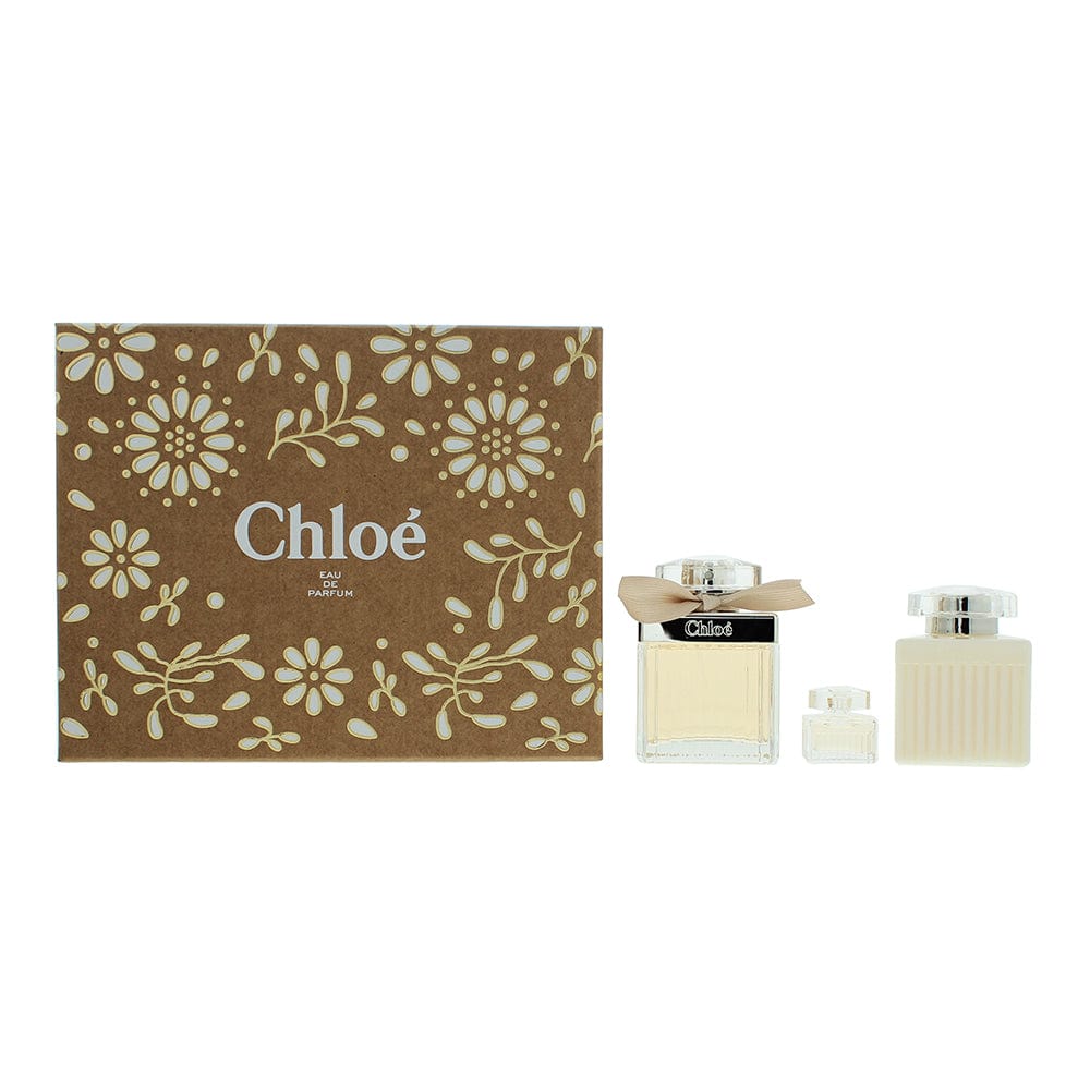 Chloé 3 Piece Gift Set: Eau De Parfum 75ml - Body Lotion 100ml - Eau De Parfum 5ml - Welzo