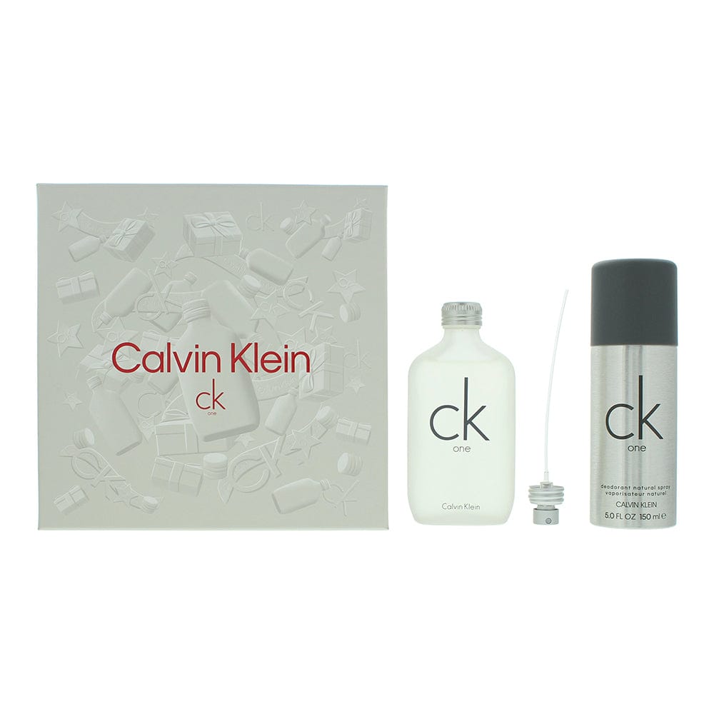 Calvin Klein Ck One 2 Piece Gift Set: Eau De Toilette 100ml - Deodorant Spray 150ml - Welzo
