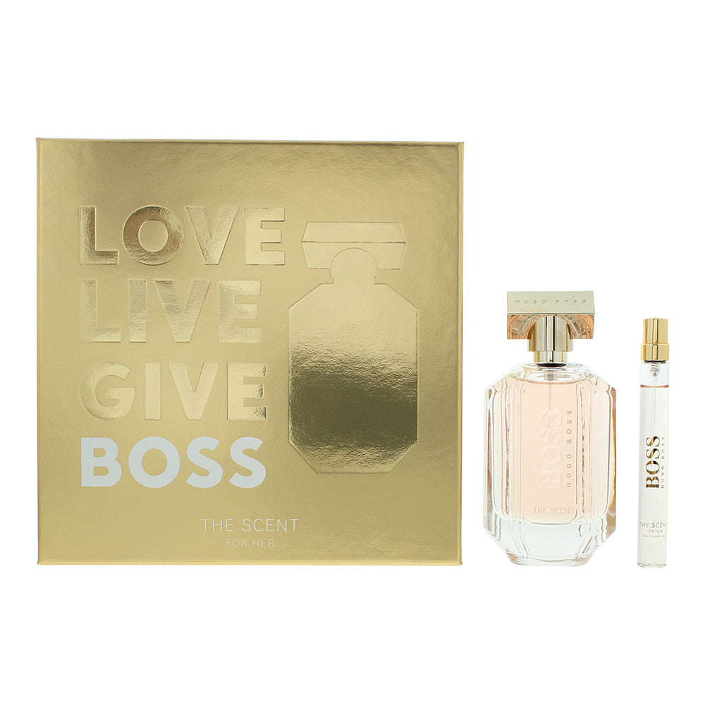 Hugo Boss The Scent For Her 2 Piece Gift Set: Eau De Parfum 100ml - Eau De Parfum 10ml - Welzo