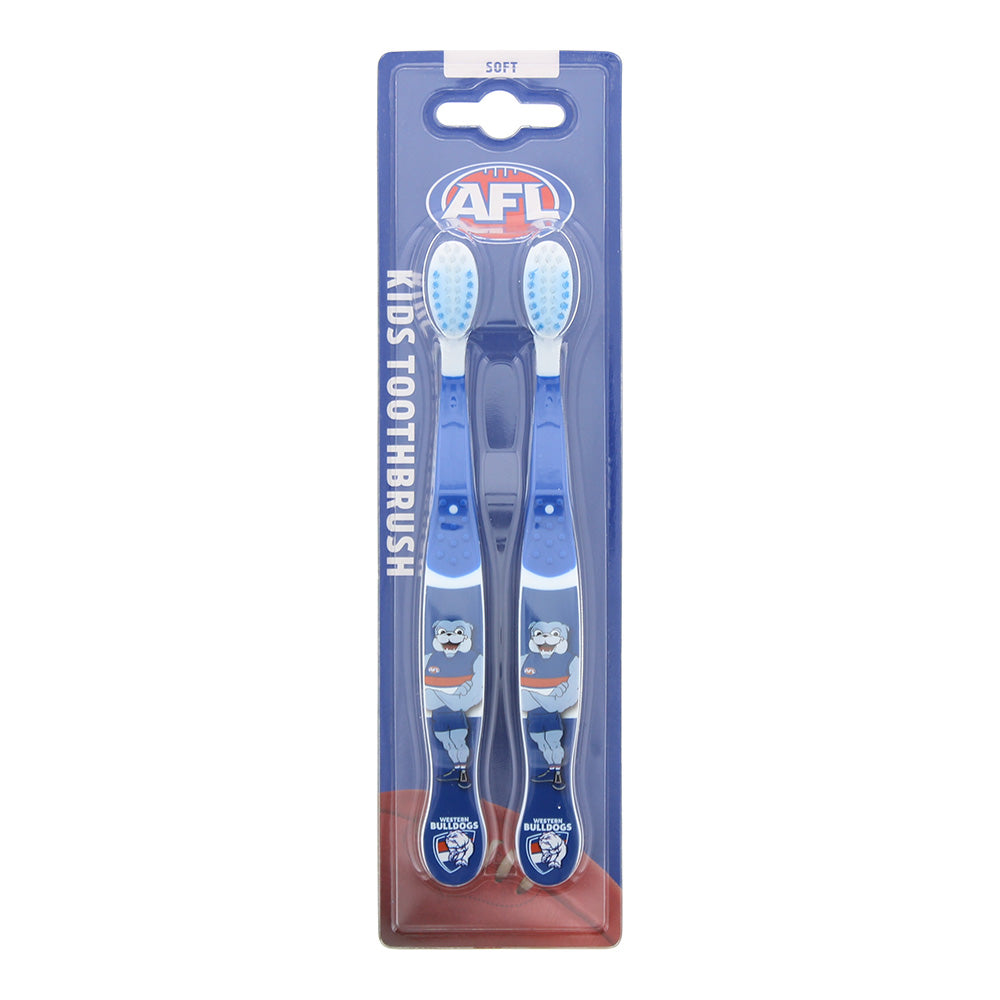 AFL Western Bulldogs Soft Toothbrush 2pcs - Welzo