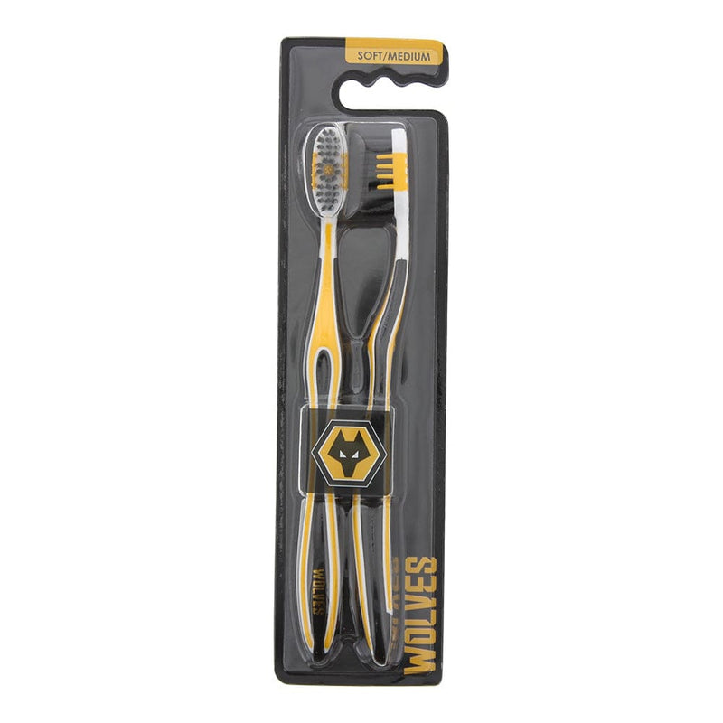 EPL Wolves Soft/Medium Toothbrush 2pcs - Welzo