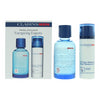 Clarins Men Energizing Experts 2 Piece Gift Set: Aftershave Energizer 100ml - Super Moisture Gel 50ml - Welzo