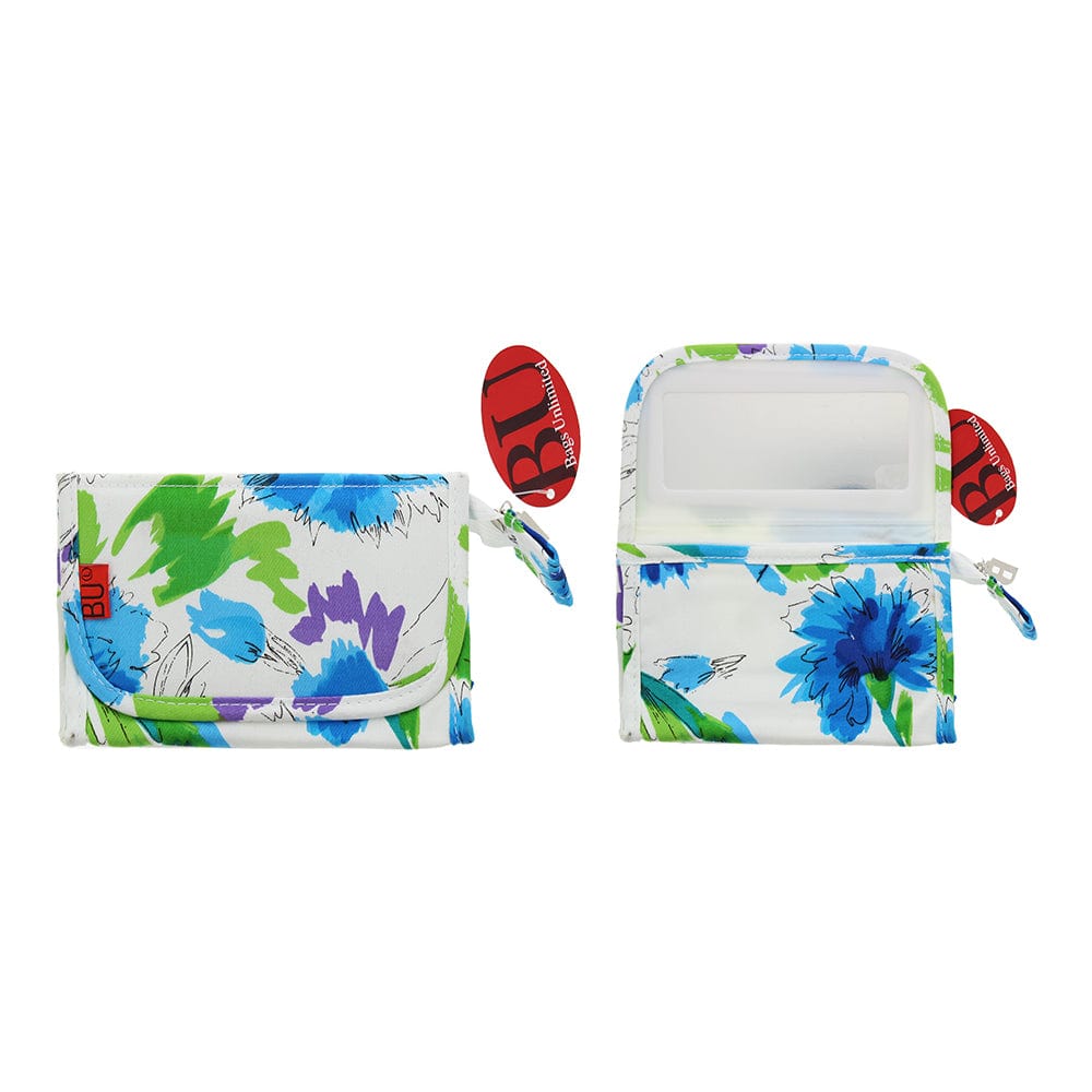 Bags Unlimited Rome Blue Mirror Cosmetic Bag - Welzo