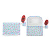 Bags Unlimited Vienna Blue & Pink Mirror Cosmetic Bag - Welzo