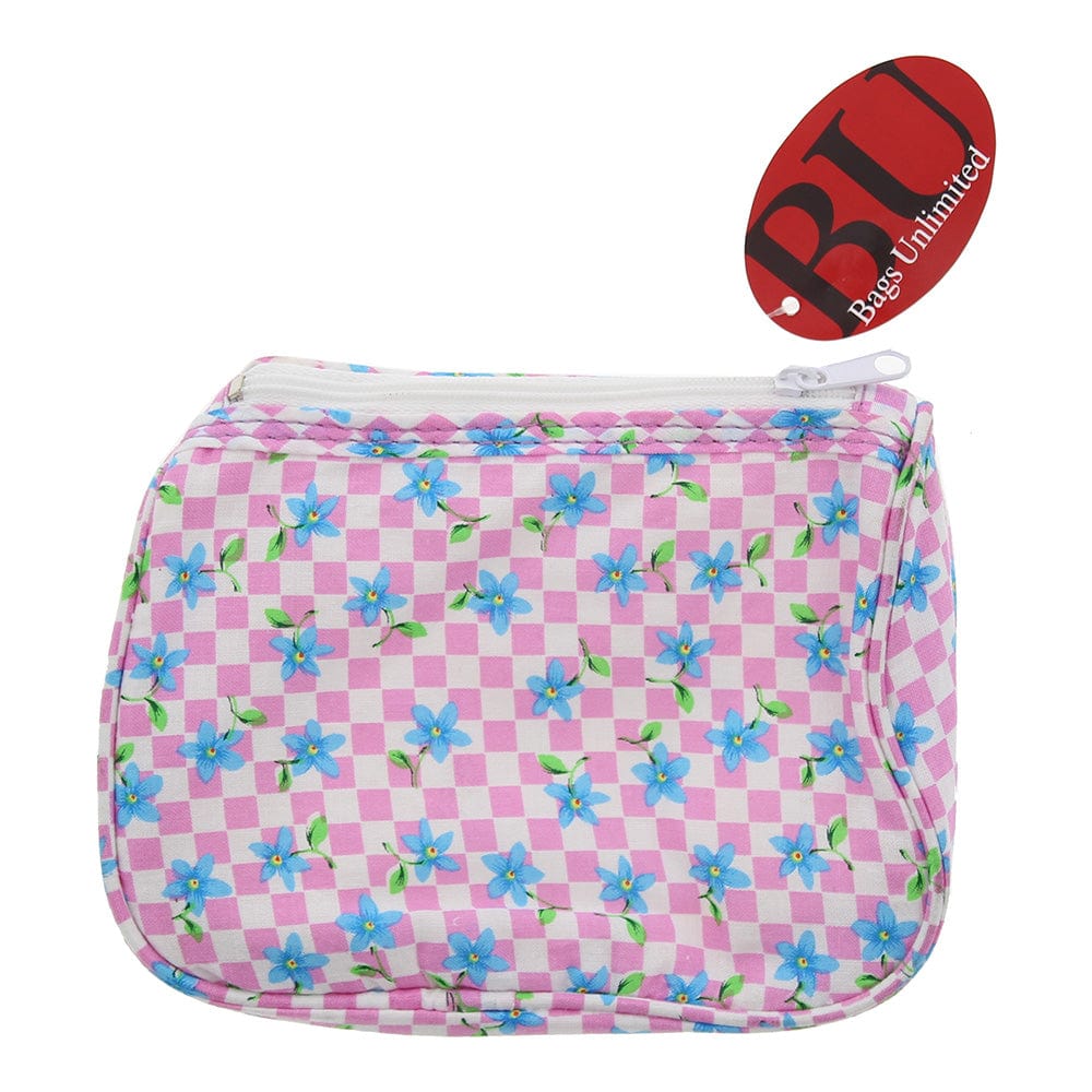 Bags Unlimited Vienna Blue/Pink Cosmetic Bag - Welzo