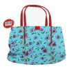 Bags Unlimited Versailles Blue/Pink Bag With Handles - Welzo