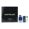 Montblanc Explorer Ultra Blue 3 Piece Gift Set: Eau De Parfum 100ml - Eau de Parfum 7.5ml - Deodorant 75g - Welzo