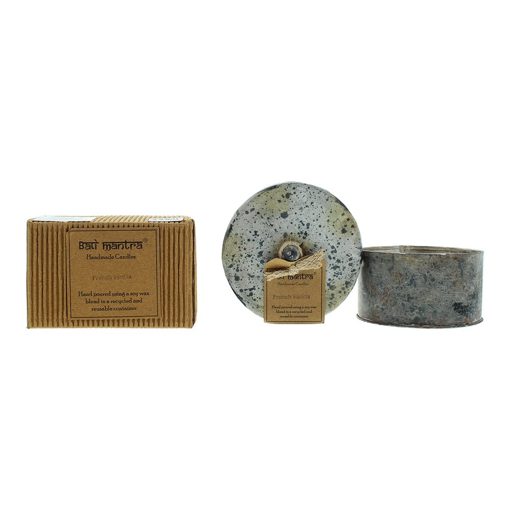 Bali Mantra Victorian Tin Round French Vanilla Candle 280g - Welzo