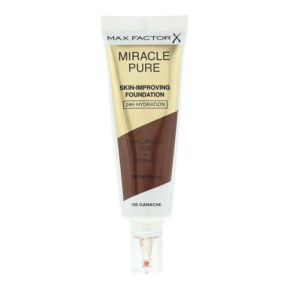 Max Factor Miracle Pure Skin Improving 24H Hydration 105 Ganache Foundation 30ml - Welzo