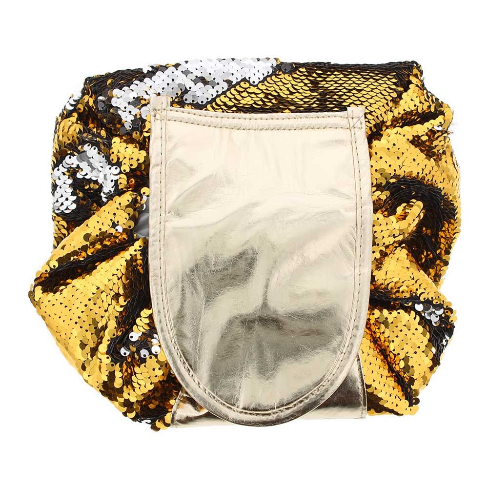Sequin Make Up Bag Gold - Welzo