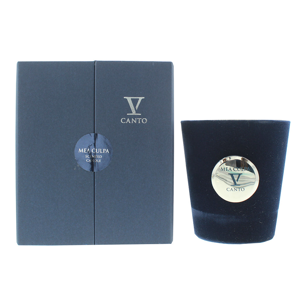 V Canto Mea Culpa Flocked Glass Candle 250ml - Welzo