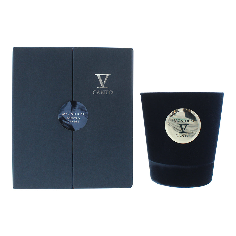 V Canto Magnificat Flocked Glass Candle 250ml - Welzo
