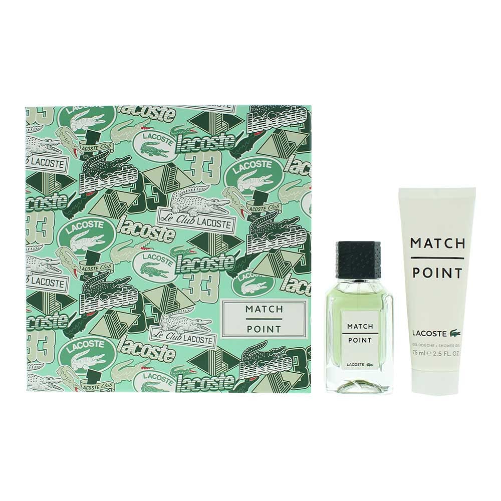 Lacoste Match Point 2 Piece Gift Set: Eau de Toilette 50ml - Shower Gel 75ml - Welzo
