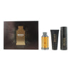 Hugo Boss The Flavour 3 Piece Gift Set: Eau de Toilette 100ml - Shower Gel 100ml - Deodorant Spray 150ml - Welzo