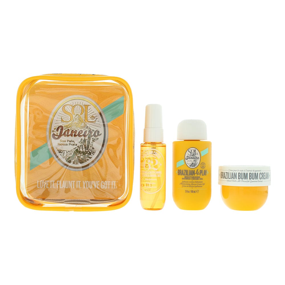 Sol De Janeiro Brazilian Summer Jet Set 3 Piece Gift Set: Body Cream 50ml - Shower Gel 90ml - Body Mist 30ml - Welzo