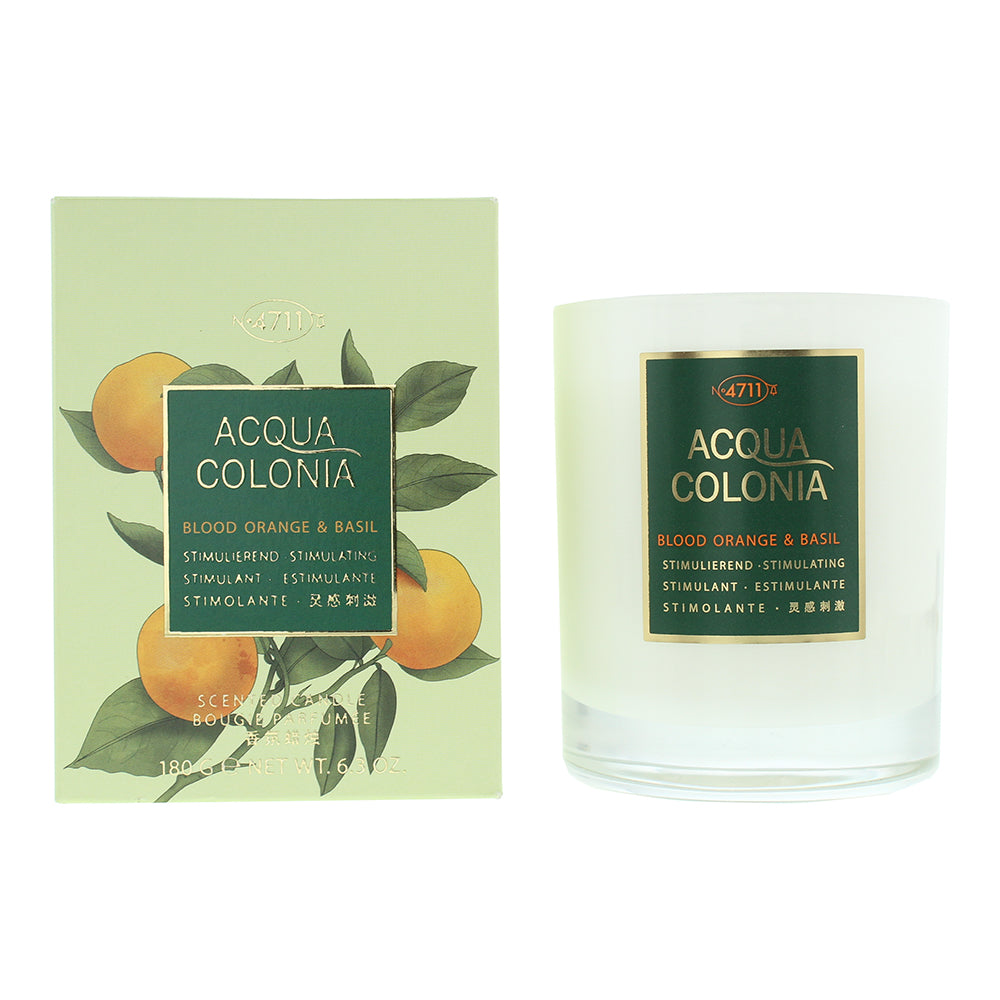4711 Acqua Colonia Blood Orange & Basil Candle 180g - Welzo