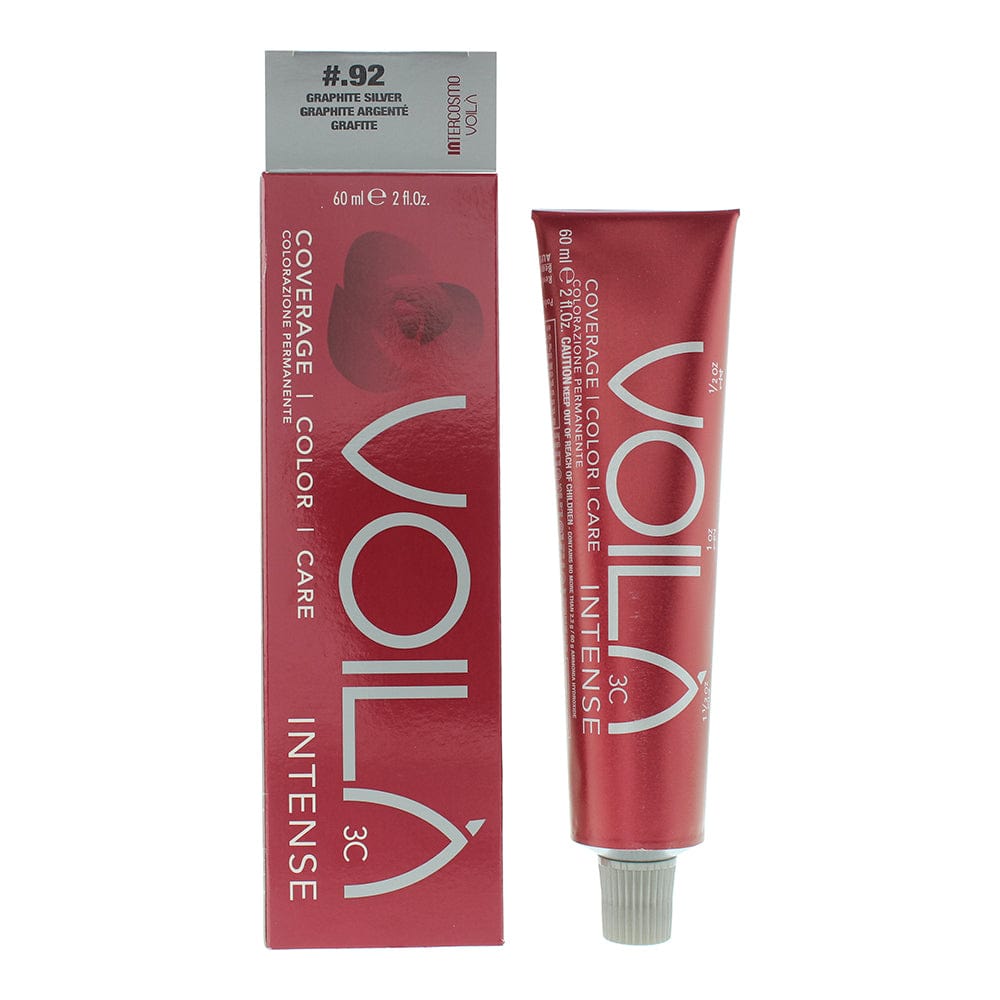 Intercosmo Voilà 3C Intense .92 Graphite Silver Hair Colour 60ml - Welzo