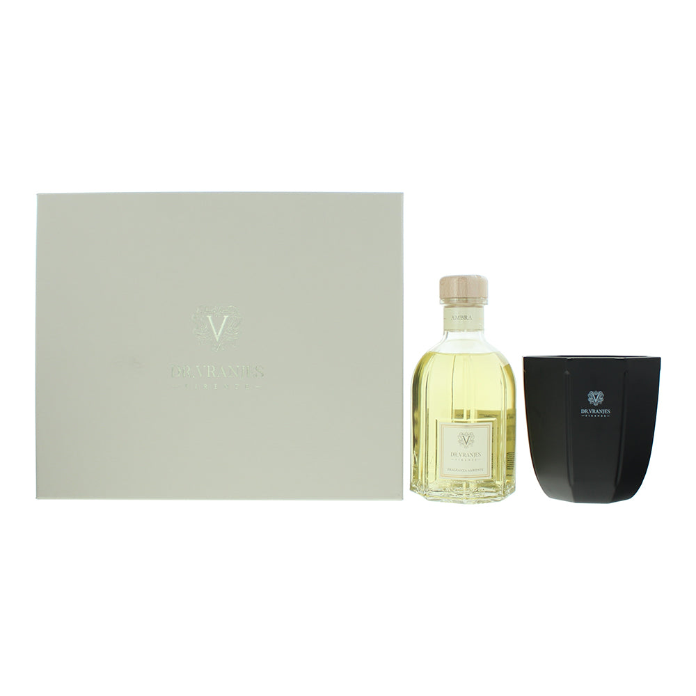 Dr. Vranjes Firenze Ambra 2 Piece Gift Set: Diffuser 500ml - Candle 500g - Welzo
