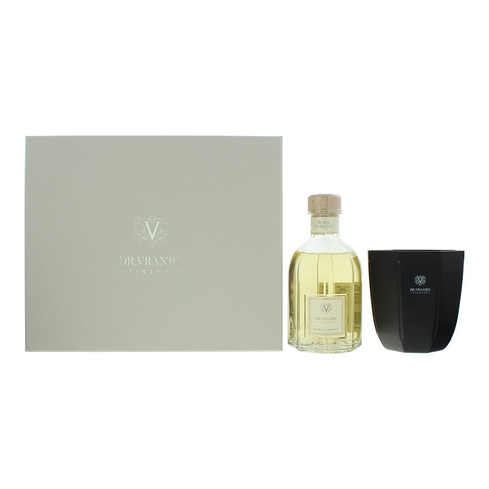 Dr. Vranjes Firenze Rosa Tabacco 2 Piece Gift Set: Diffuser 500ml - Candle 500g - Welzo