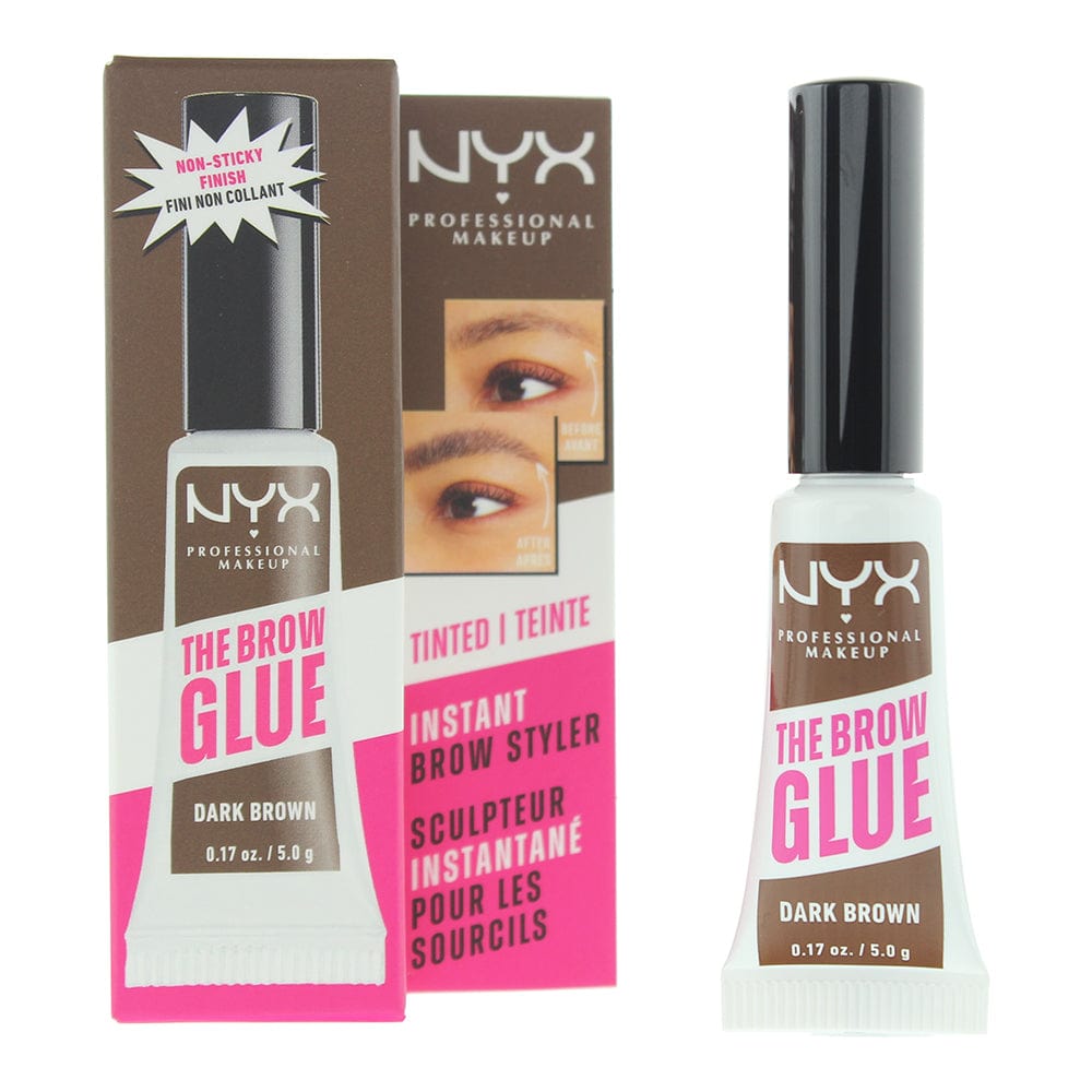 NYX The Brow Glue Dark Brown Brow Gel 5g - Welzo