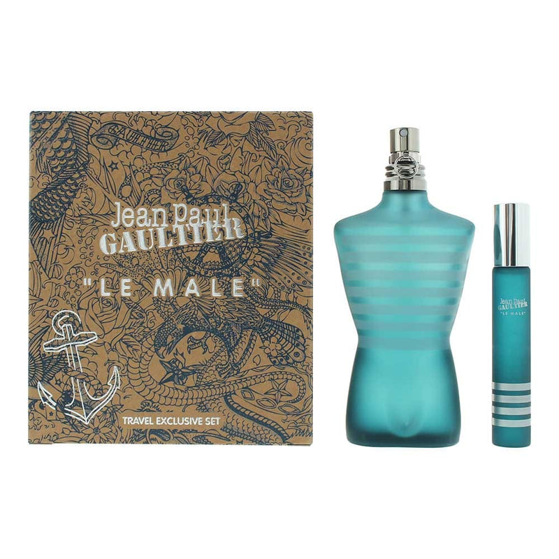 Jean Paul Gaultier Le Male 2 Piece Gift Set: Eau de Toilette 125ml - Eau de Toilette 20ml - Welzo
