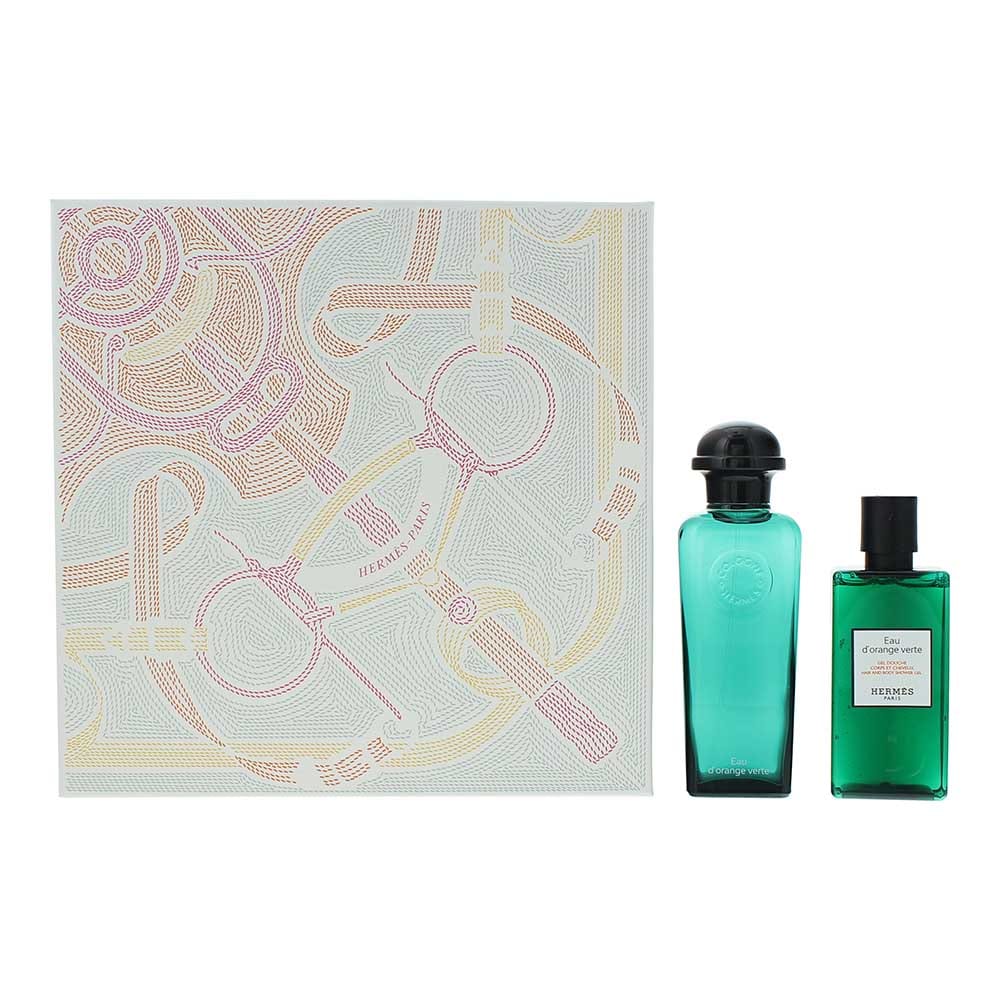 Hermes Eau D'orange Verte 2 Piece Gift Set: Eau de Cologne 100ml - Hair & Body Shower Gel 80ml - Welzo