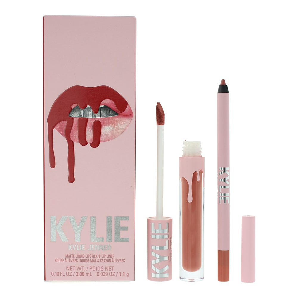 Kylie By Kylie Jenner Matte Lip Kit 801 Queen 2 Piece Gift Set: Liquid Lipstick 3ml - Lip Liner 1.1g - Welzo