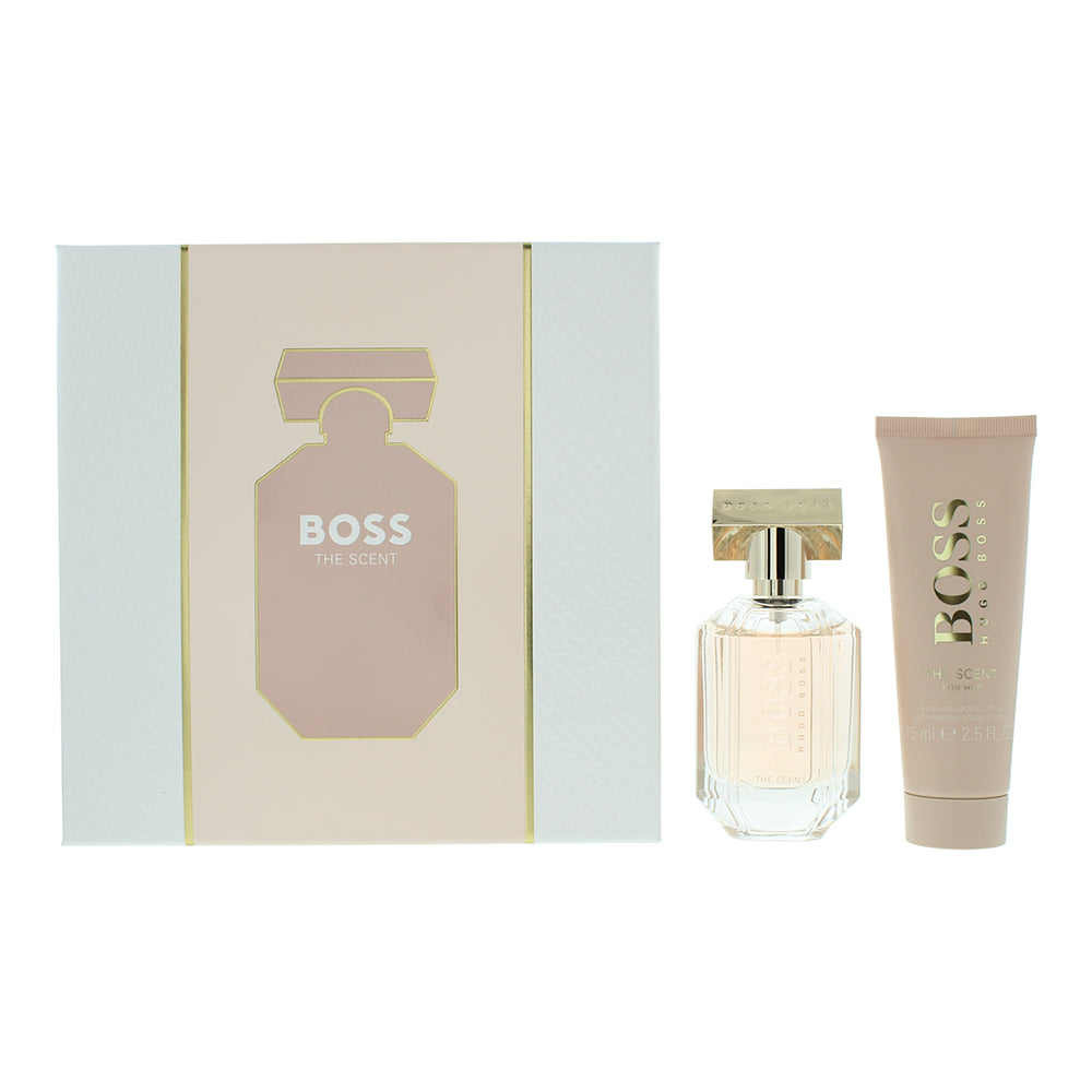 Hugo Boss The Scent For Her 2 Piece Gift Set: Eau de Parfum 50ml - Body Lotion 75ml - Welzo