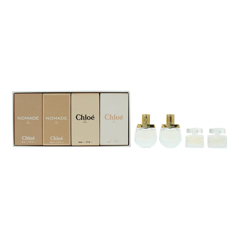 Chloé Mini 4 Piece Gift Set: Chloé Eau de Parfum 5ml - Nomade Eau de Parfum 5ml - Nomade Eau de Toilette 5ml - Rose Tangerine Eau de Toilette 5ml - Welzo