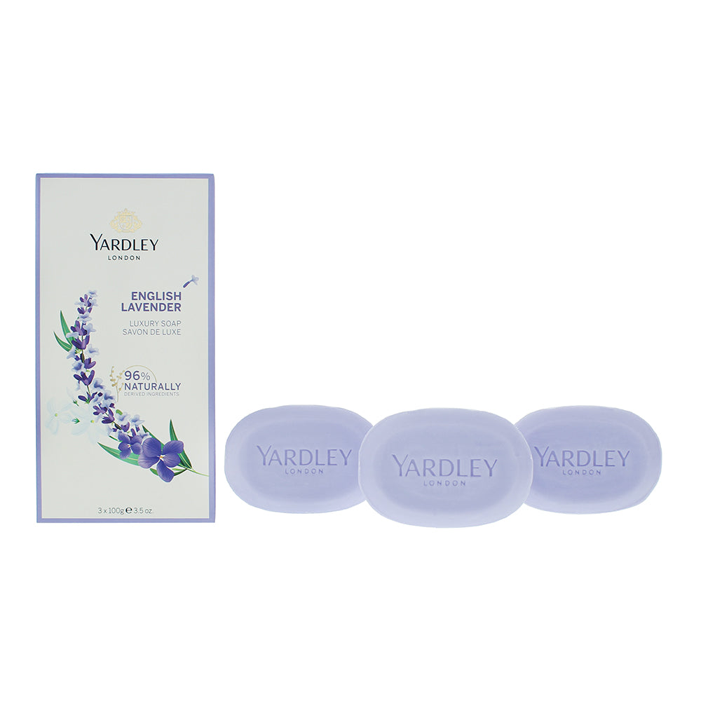 Yardley English Lavender 3 Piece Gift Set: Soap 3 x 100g - Welzo