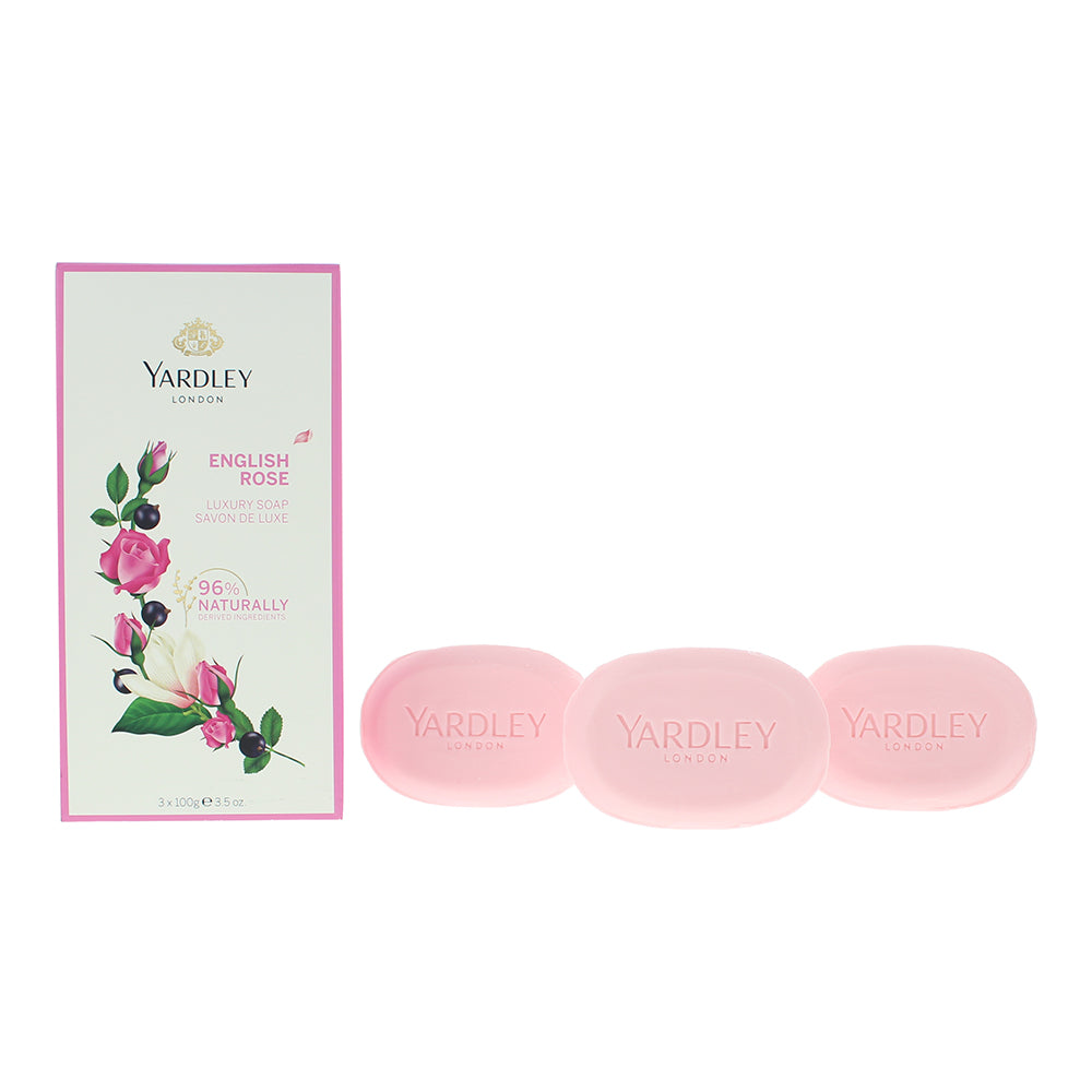 Yardley English Rose 3 Piece Gift Set: Soap 3 x 100g - Welzo