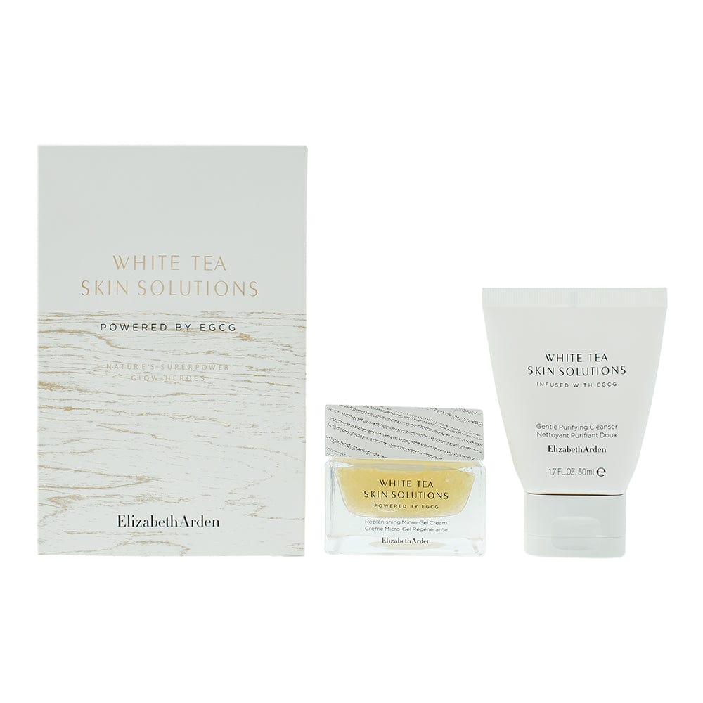 Elizabeth Arden White Tea Skin Solutions 2 Piece Gift Set: Cleanser 50ml - Gel-Cream 50ml - Welzo