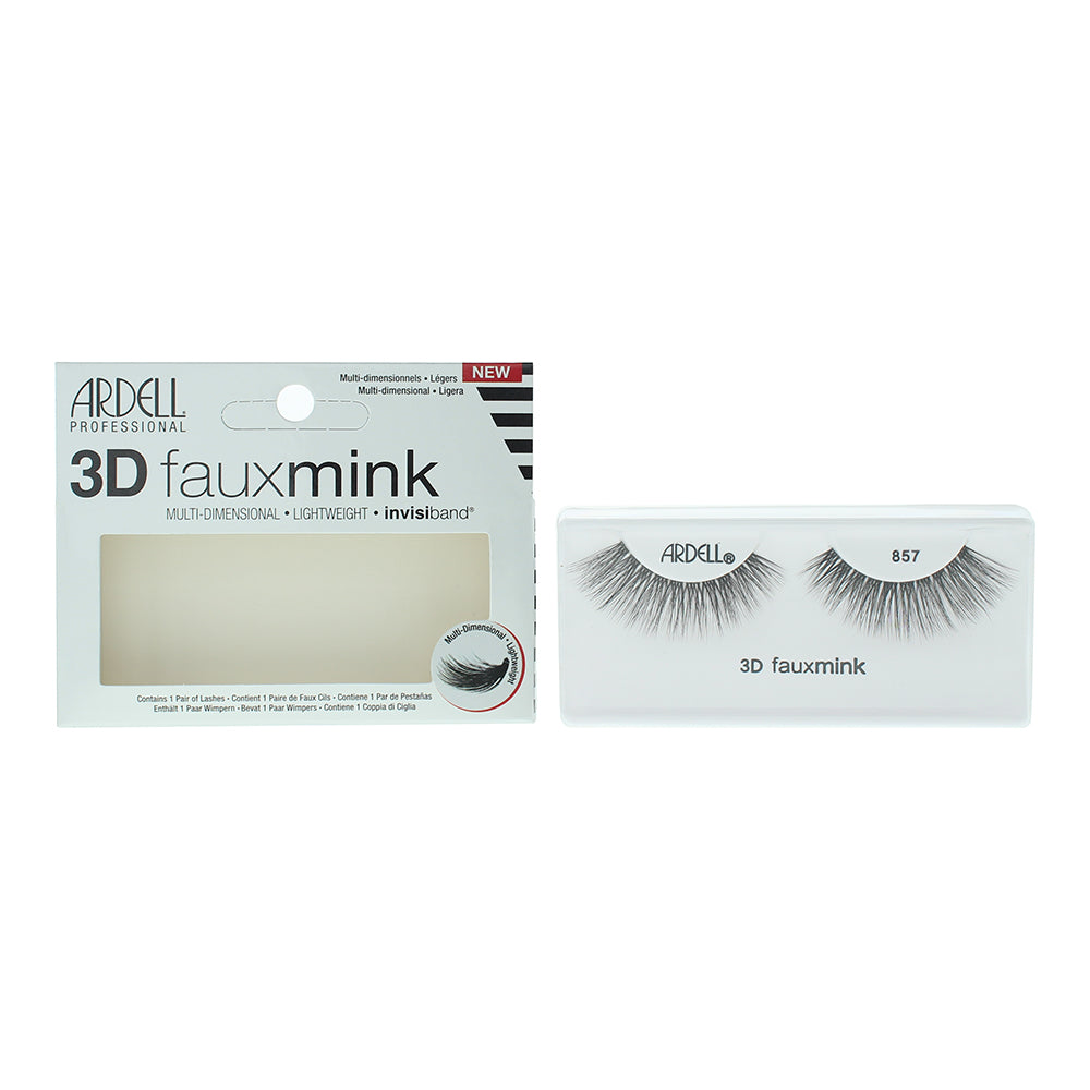 Ardell Faux Mink 3D 857 Black Eye Lashes - Welzo