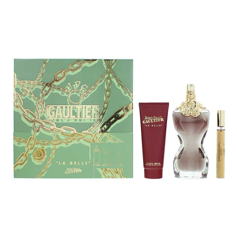 Jean Paul Gaultier La Belle 3 Piece Gift Set: Eau de Parfum 100ml - Eau de Parfum 10ml - Body Lotion 75ml - Welzo