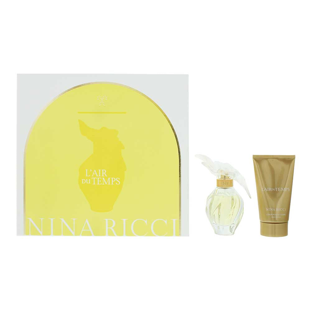 Nina Ricci L'air Du Temps 2 Piece Gift Set: Eau de Toilette 50ml - Body Lotion 75ml - Welzo
