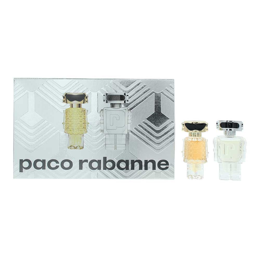 Paco Rabanne Mini 2 Piece Gift Set: Fame Eau de Parfum 4ml - Phantom Eau de Toilette 5ml - Welzo
