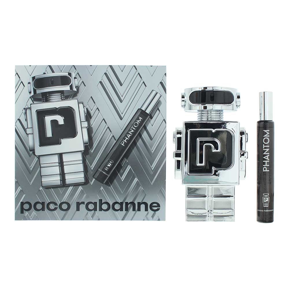 Paco Rabanne Phantom 2 Piece Gift Set: Eau de Toilette 100ml - Eau de Toilette 10ml - Welzo