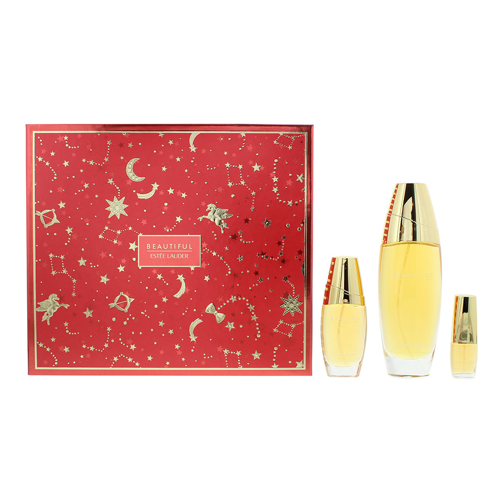 Estee Lauder Beautiful 3 Piece Gift Set: Eau de Parfum 100ml - Eau de Parfum 30ml - Eau de Parfum 4.7ml - Welzo