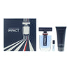 Tommy Hilfiger Impact 3 Piece Gift Set: Eau de Toilette 100ml - Body Wash 100ml - Eau de Toilette 4ml - Welzo