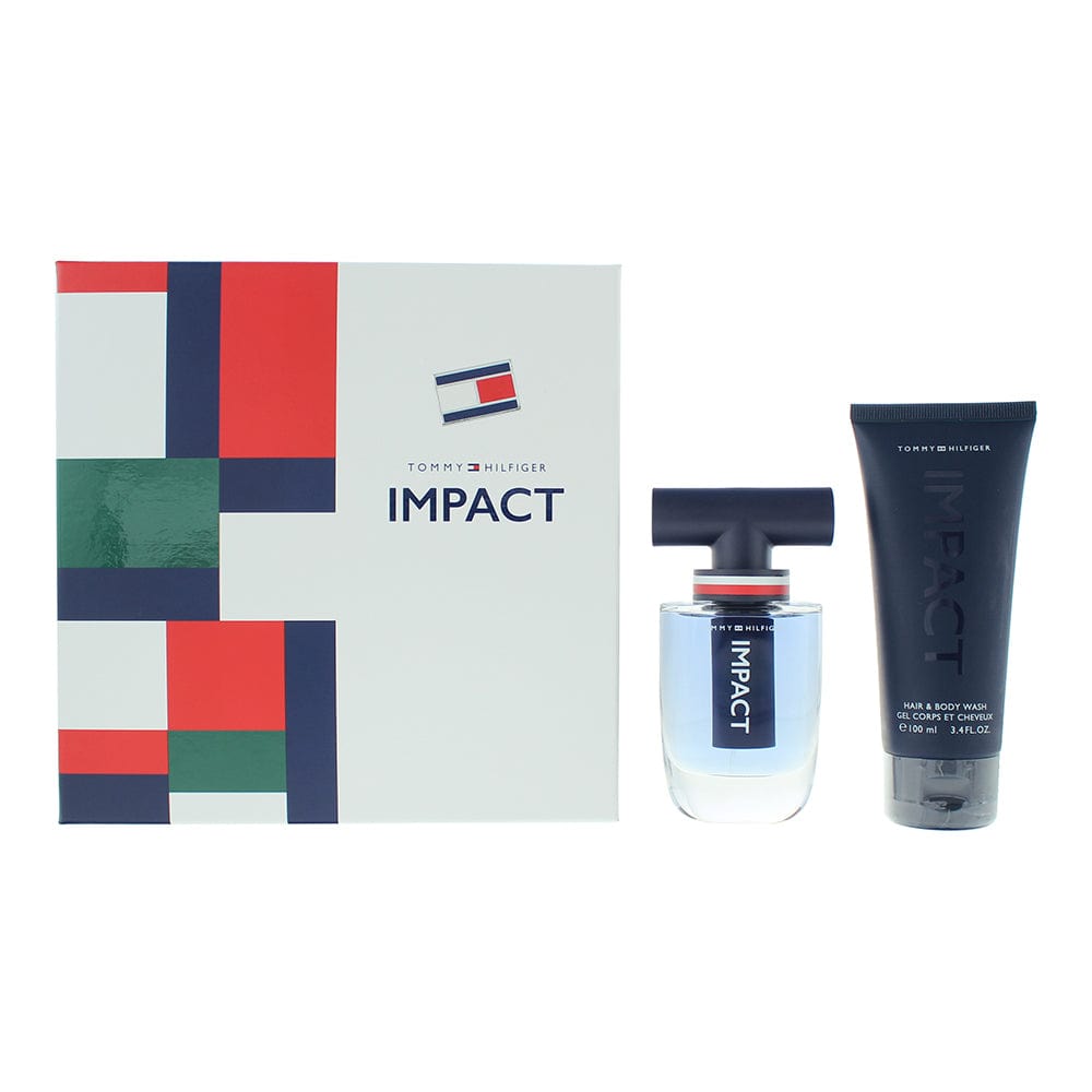 Tommy Hilfiger Impact 2 Piece Gift Set: Eau de Toilette 50ml - Body Wash 100ml - Welzo