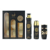 Lattafa Asad 3 Piece Gift Set: Eau de Parfum 100ml - Air Freshner 300 ml- Perfumed Spray 200ml - Welzo