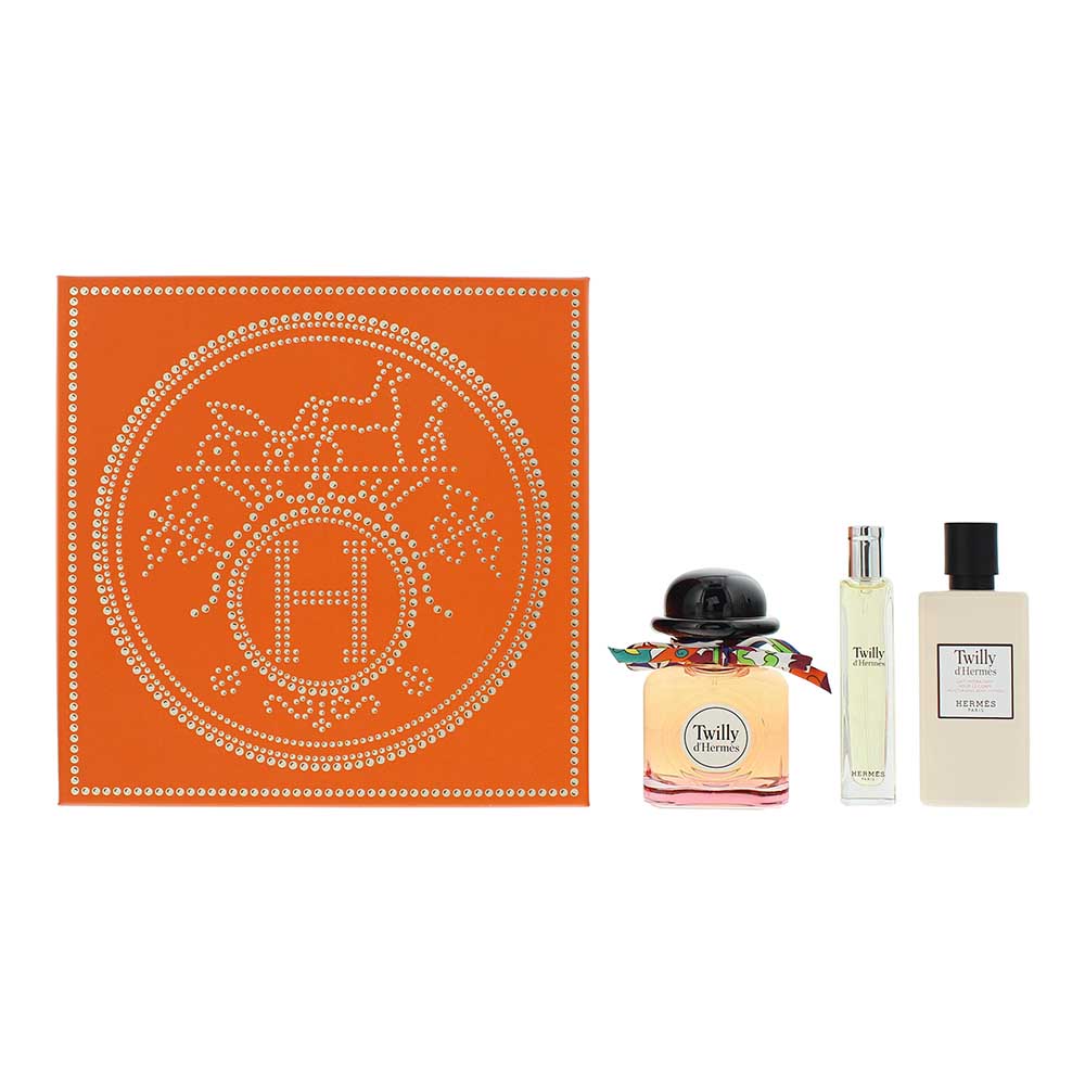 Hermès Twilly D'hermès 3 Piece Gift Set: Eau de Parfum 85ml - Eau de Parfum 15ml - Moisturizing Body Lotion 80ml - Welzo