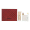 Burberry Her 3 Piece Gift Set: Eau de Parfum 100ml - Body Lotion 75ml - Eau de Parfum 10ml - Welzo