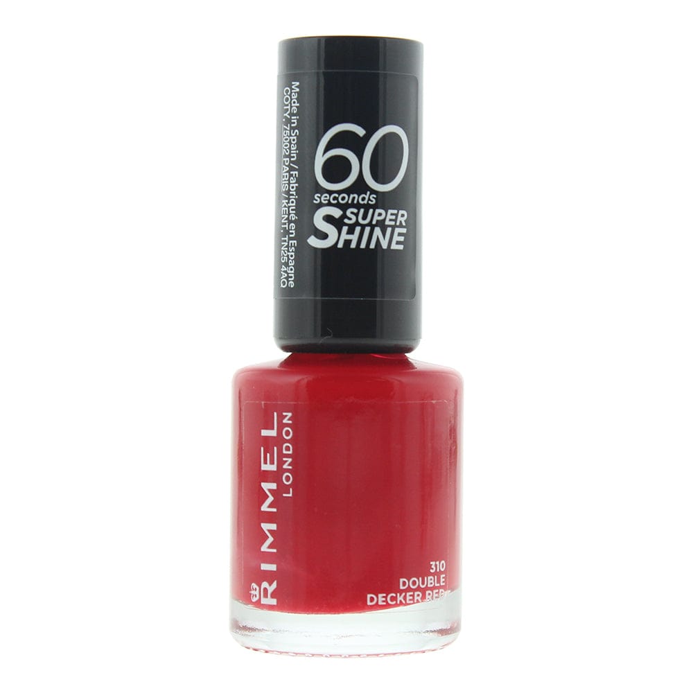 Rimmel 60 Seconds Super Shine 310 Double Decker Red Nail Polish 8ml - Welzo
