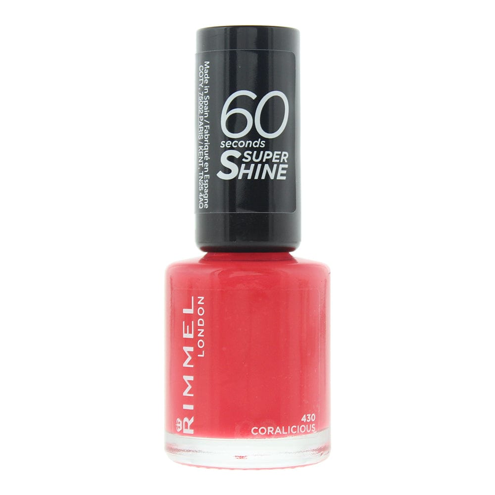 Rimmel 60 Seconds Super Shine 430 Coralicious Nail Polish 8ml - Welzo
