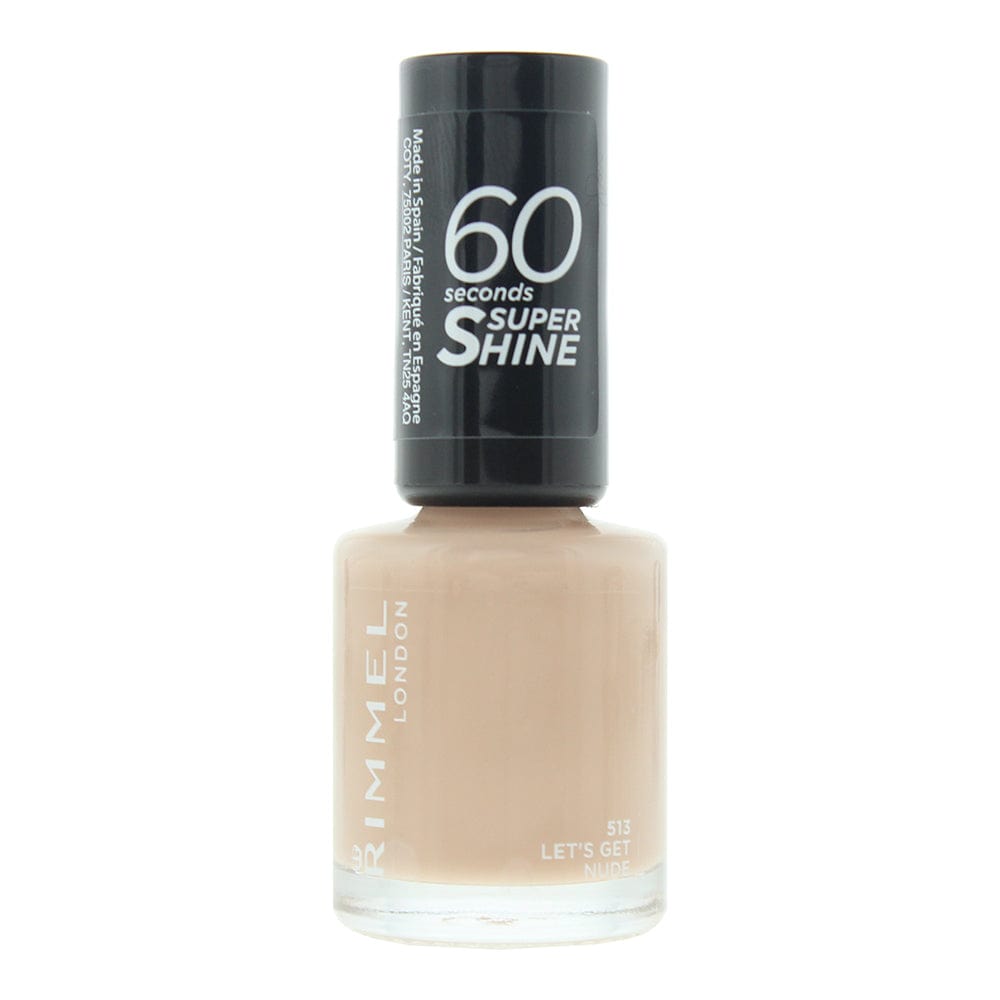 Rimmel 60 Seconds Super Shine 513 Let's Get Nude Nail Polish 8ml - Welzo