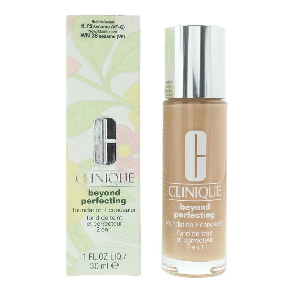 Clinique Beyond Perfecting WN 38 Sesame Foundation + Concealer 30ml - Welzo