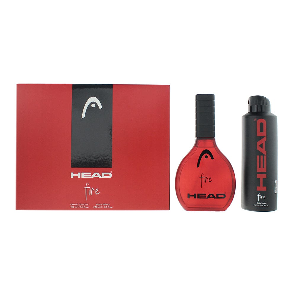 Head Fire 2 Piece Gift Set: Eau de Toilette 100ml - Deodorant Spray 200ml - Welzo