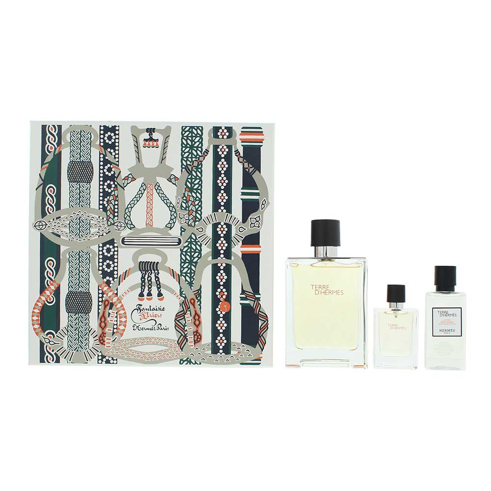 Hermès Terre D'hermès 3 Piece Gift Set: Eau de Toilette 100ml - Eau de Toilette 12.5ml - Aftershave Lotion 40ml - Welzo