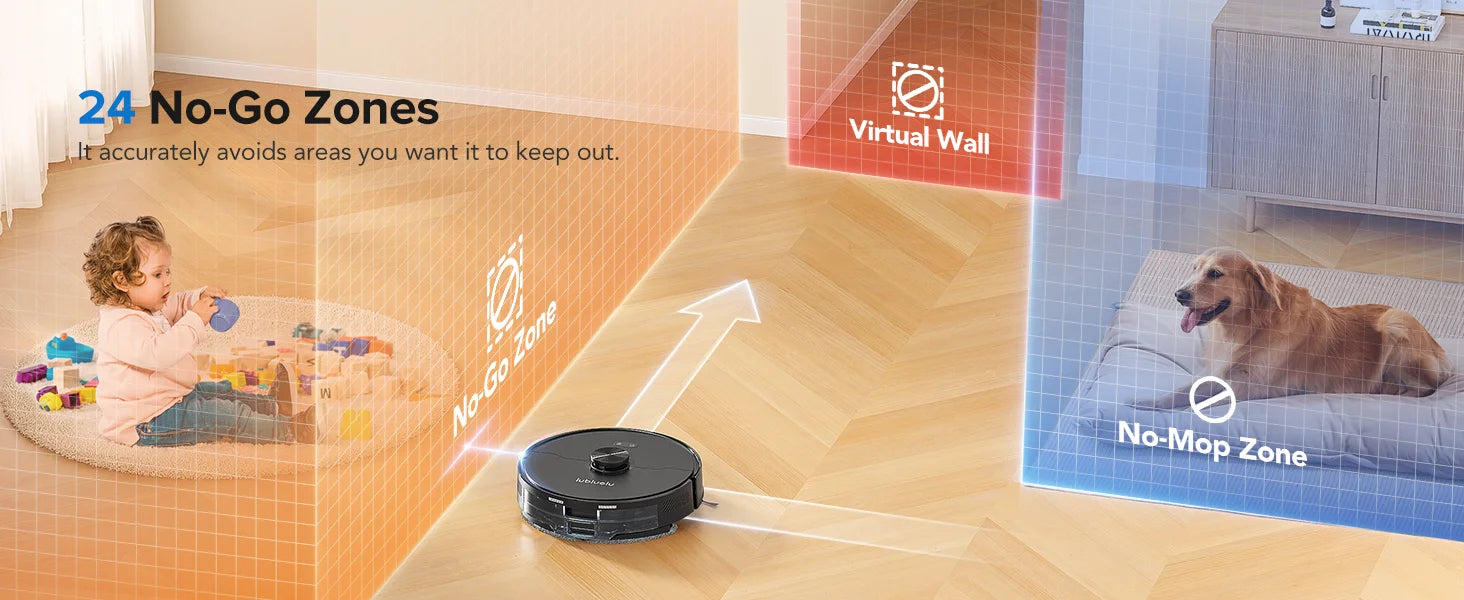 NEXA Vacuum Robot Vacuum & MOP, mappatura intelligente, auto-ricarica, Alexa/Google Control